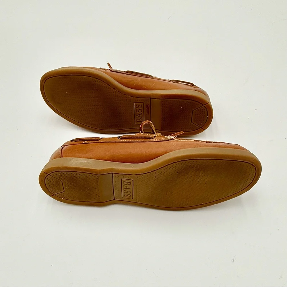 Bass‎ Men's Brown Leather Boat Shoes